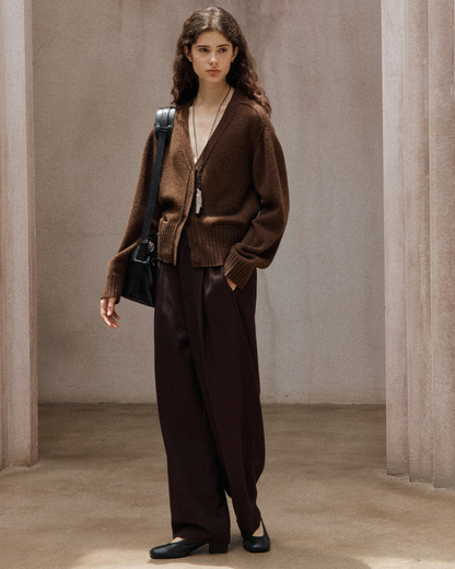 スリークショートニットカーディガン 10378