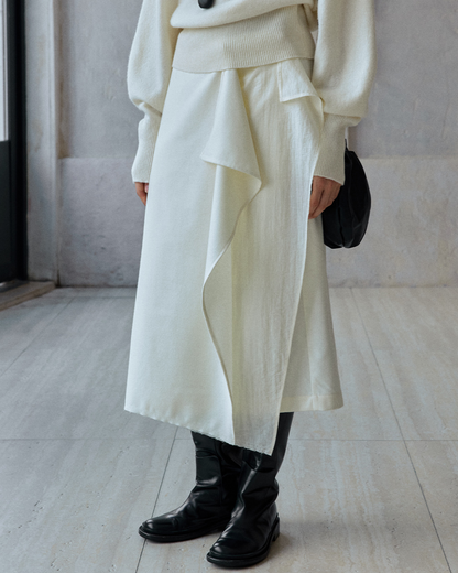 イレギュラーラップロングスカート 10184