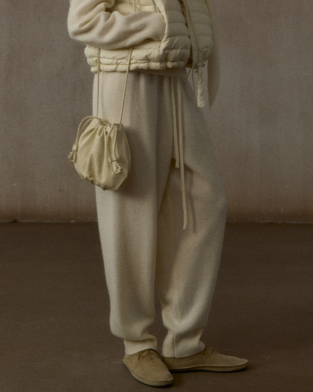 クロップドウエストゴムカジュアルパンツ 10312