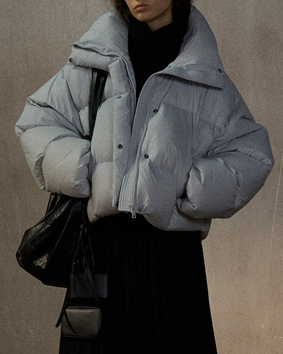 スタンドカラーショートダウンコート 10273