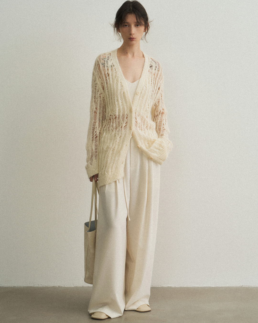 シャープラインメッシュカーディガン 10471