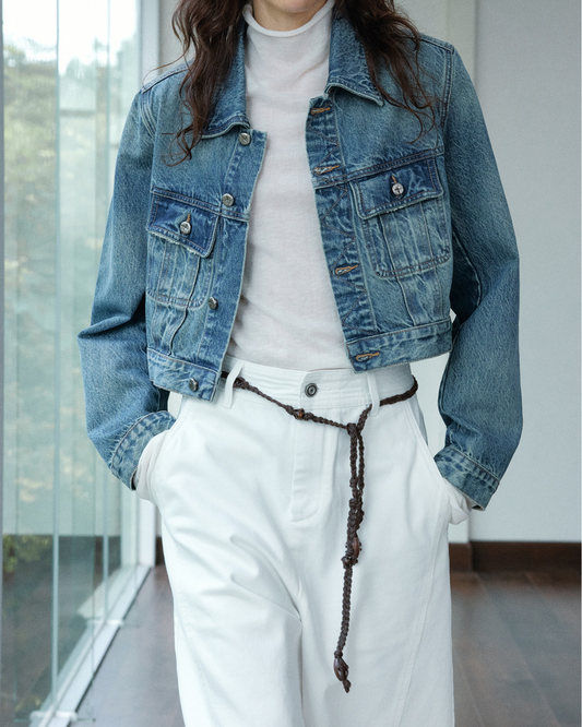 ショートウォッシュデニムジャケット 10056