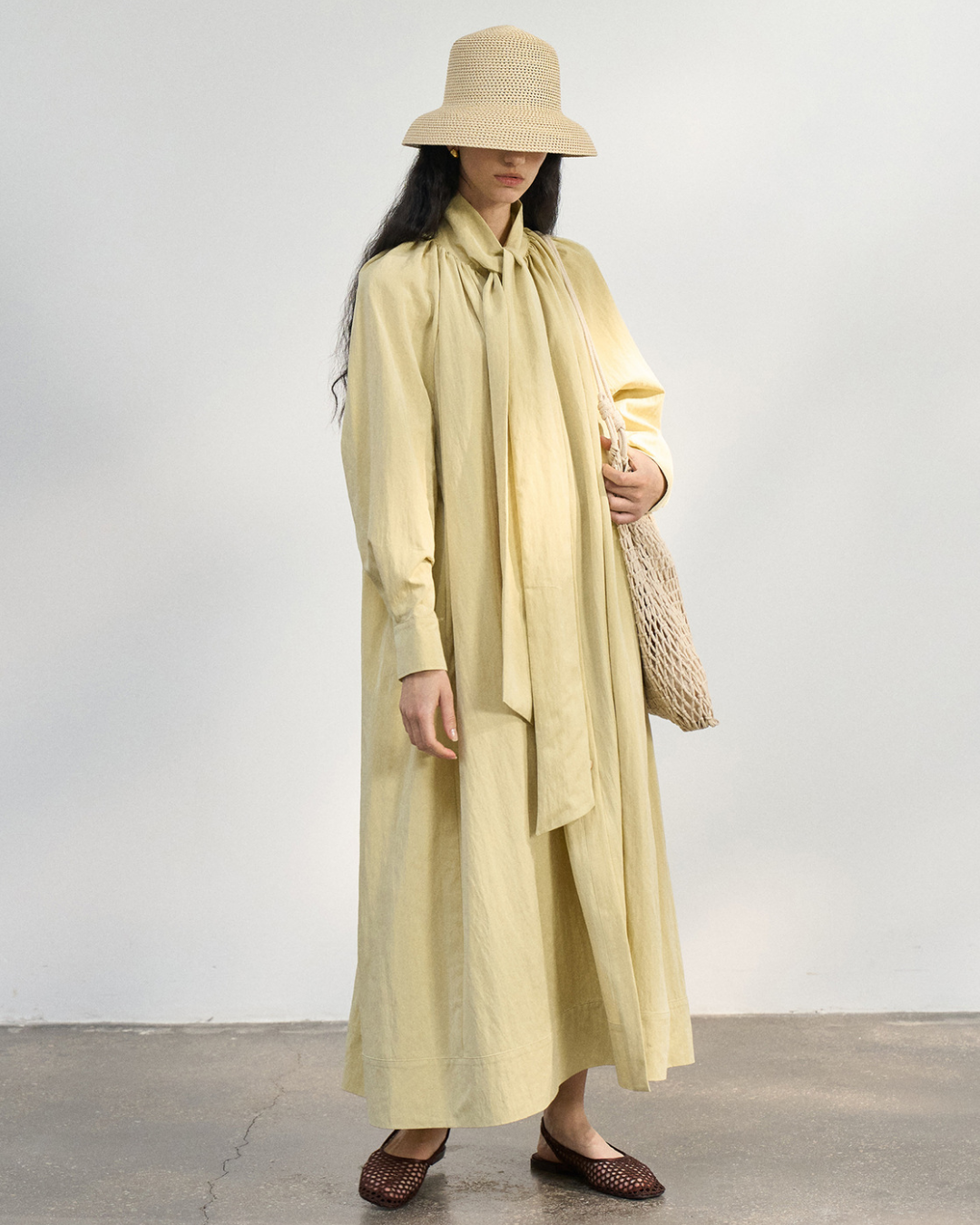 サイレントスカーフロングワンピース 10429