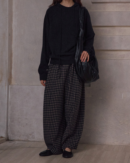 ウエストシャーリングチェック柄パンツ 10180