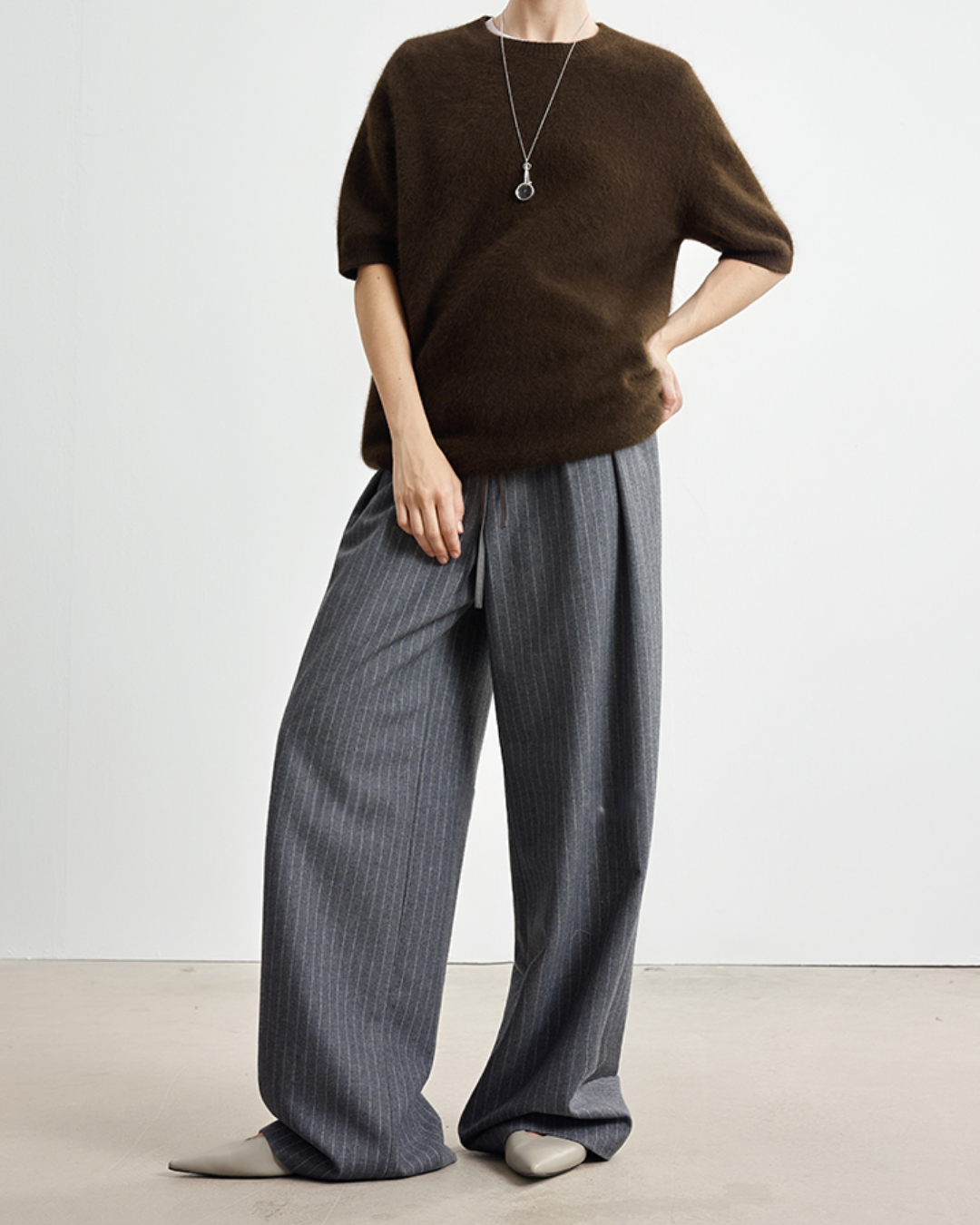 ドローストリングストライプパンツ 10337