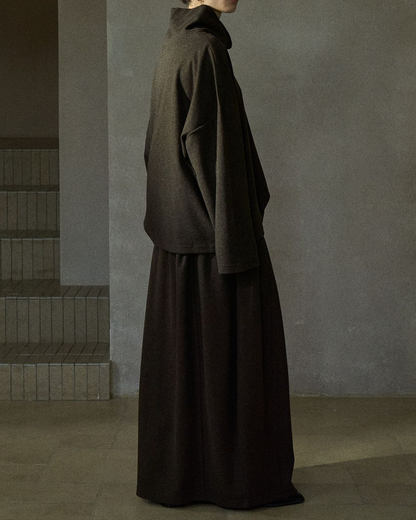 ウエストゴムロングルーズスカート 10215