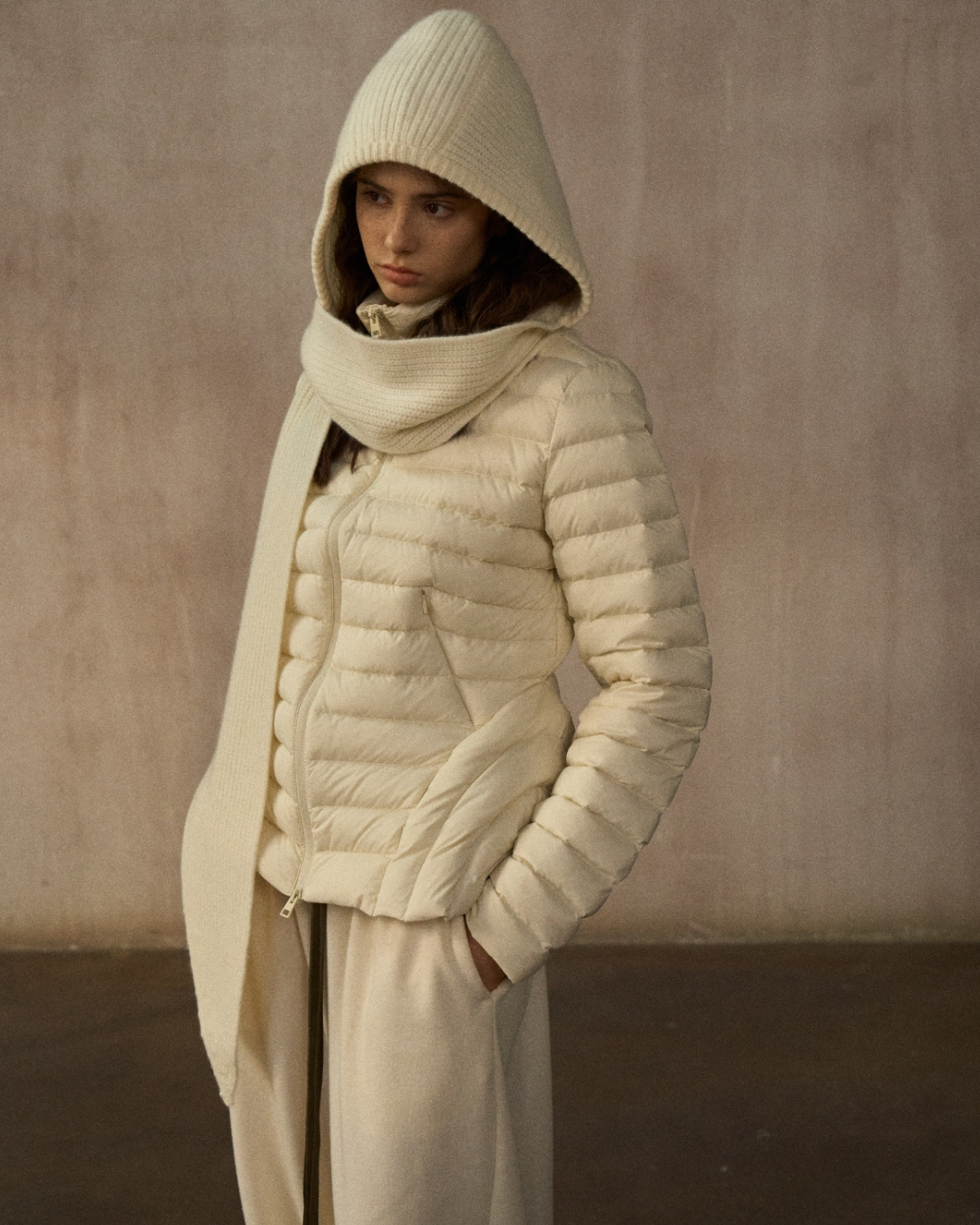 スタンドカラーショートダウンコート 10249