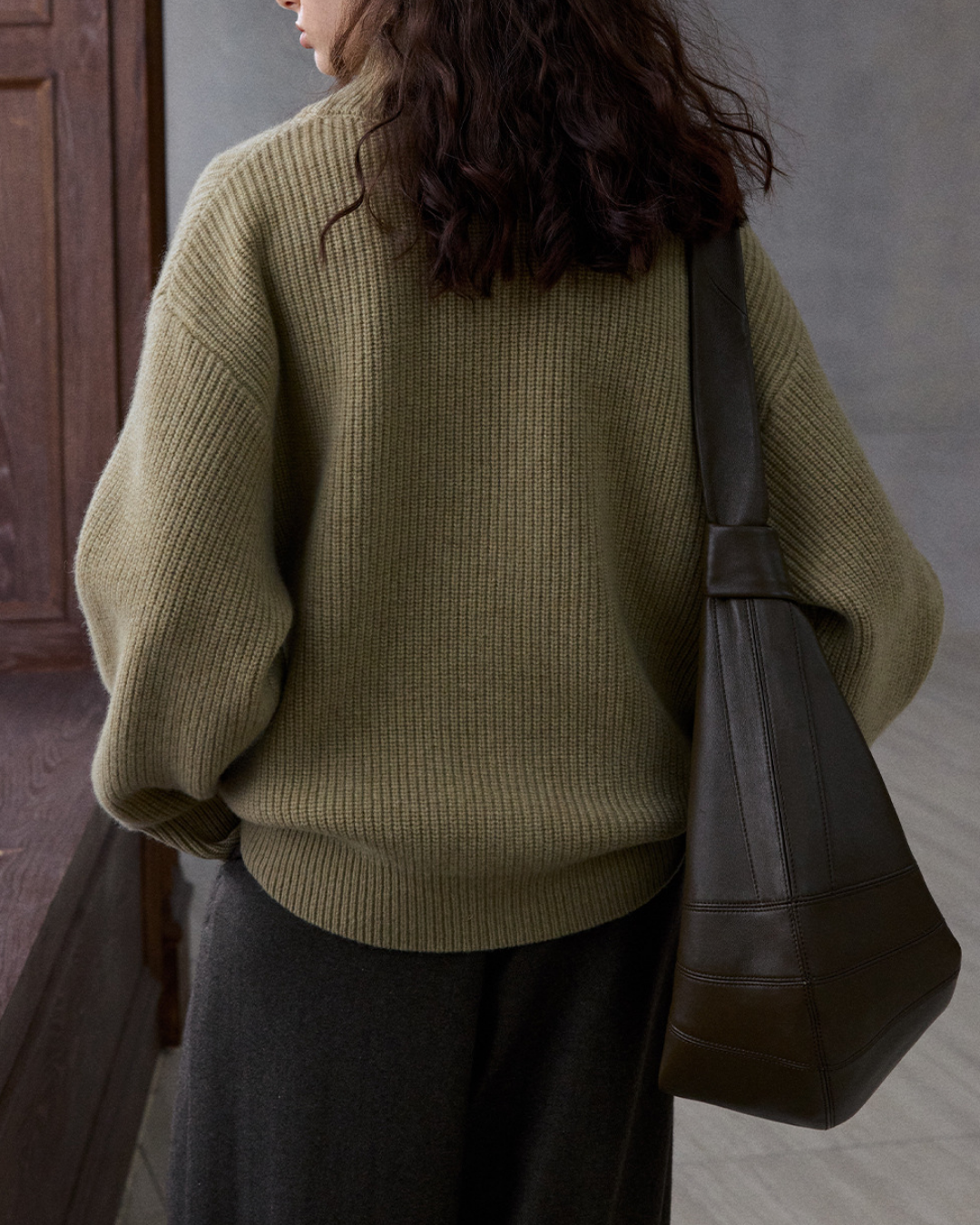 スタンドカラーニットカーディガン 10192