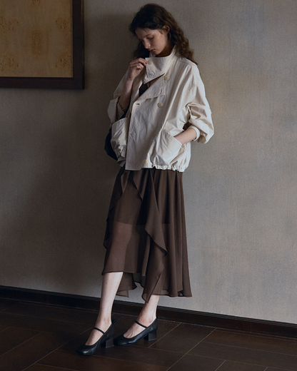シンクロニシティアシンメトリバックレスドレスワンピース 10526