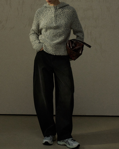 ハーフジッパーフーディープルオーバー 10278