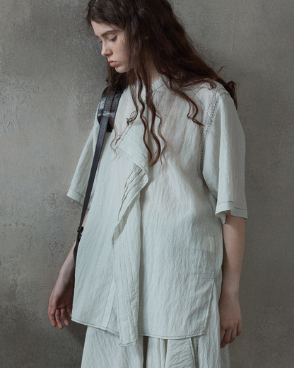 シャープカラーブラウス 10507