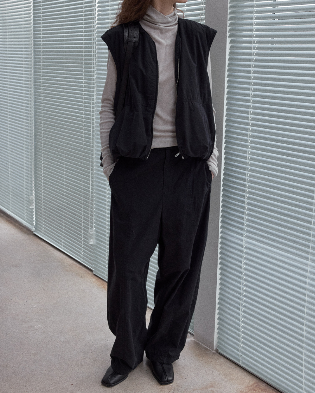 レイヤードジッパーベスト 10182