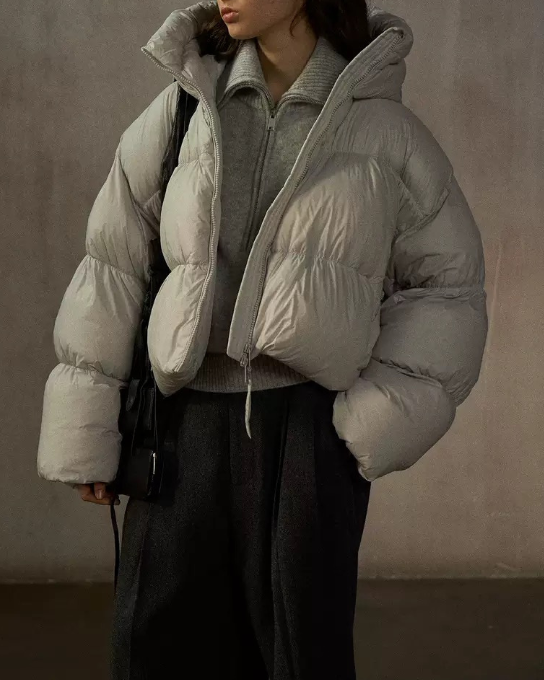 フーディーショートソフトダウンコート 10235