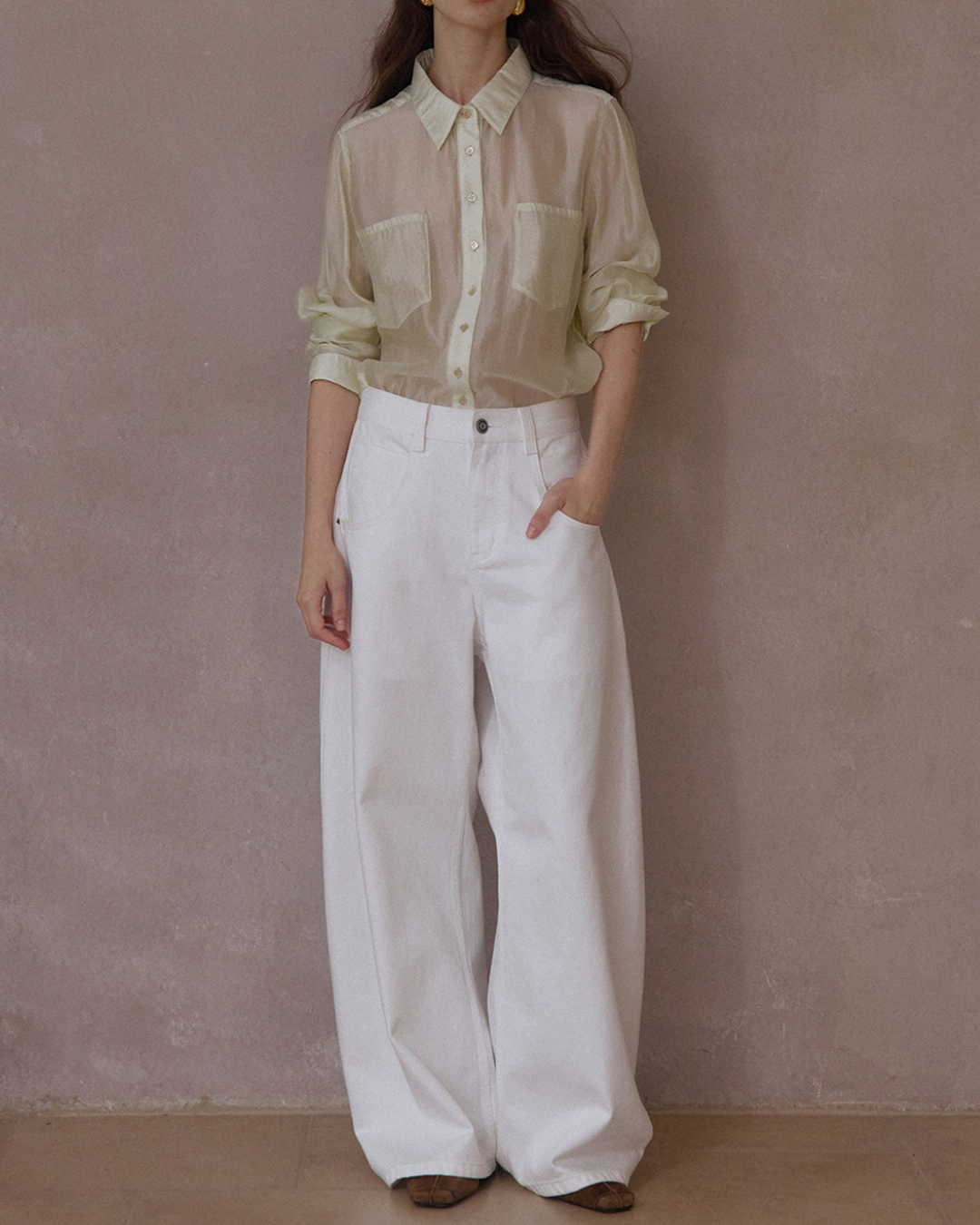 ウオッシュシミターデニムパンツ 10230