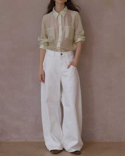 ウオッシュシミターデニムパンツ 10230