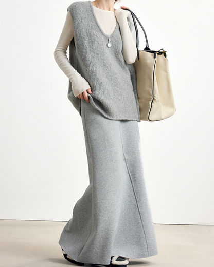 アシンメトリーデザインフレアロングスカート 10331