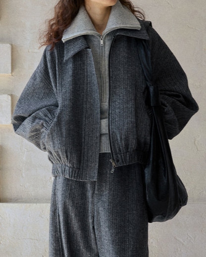 ドロップショルダーヘリンボーンジャケット 10186