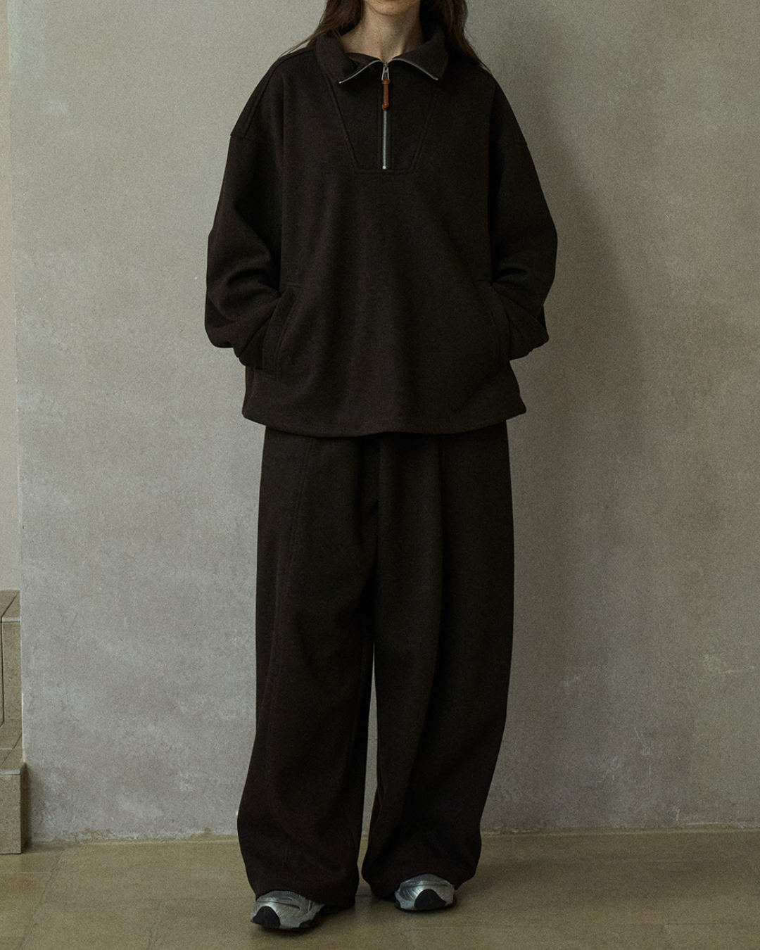 【セットアップ可能】ハーフジッパースウェットプルオーバー 10211