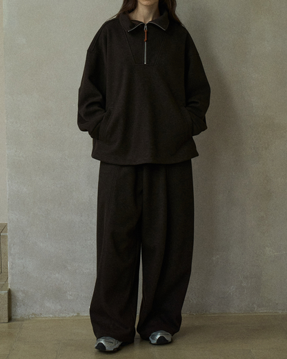 【セットアップ可能】ハーフジッパースウェットプルオーバー 10211