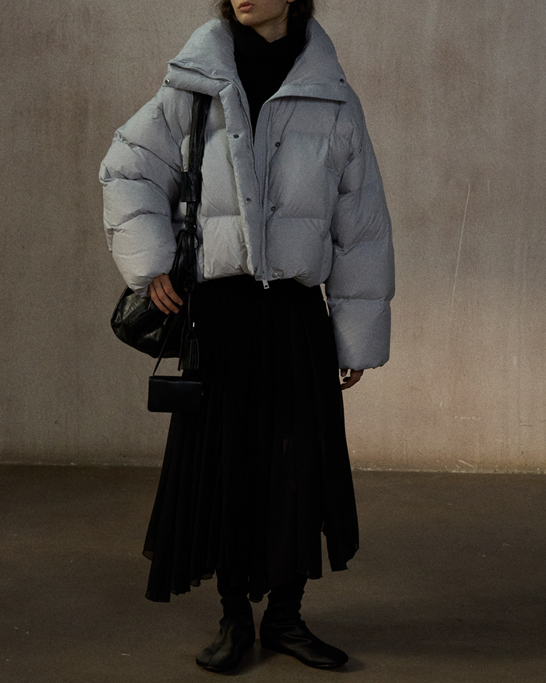 スタンドカラーショートダウンコート 10273