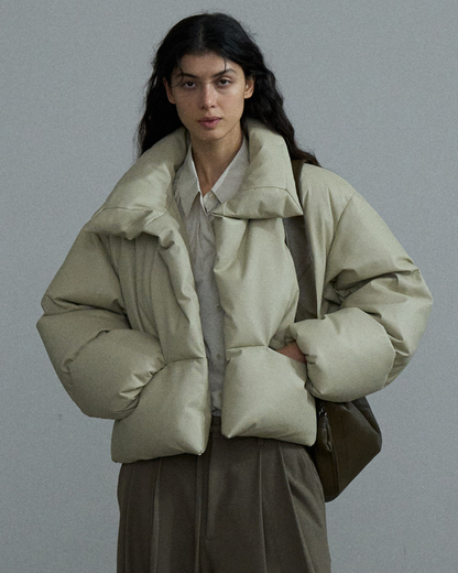 ハイネックコンパクトパファーコート 10373