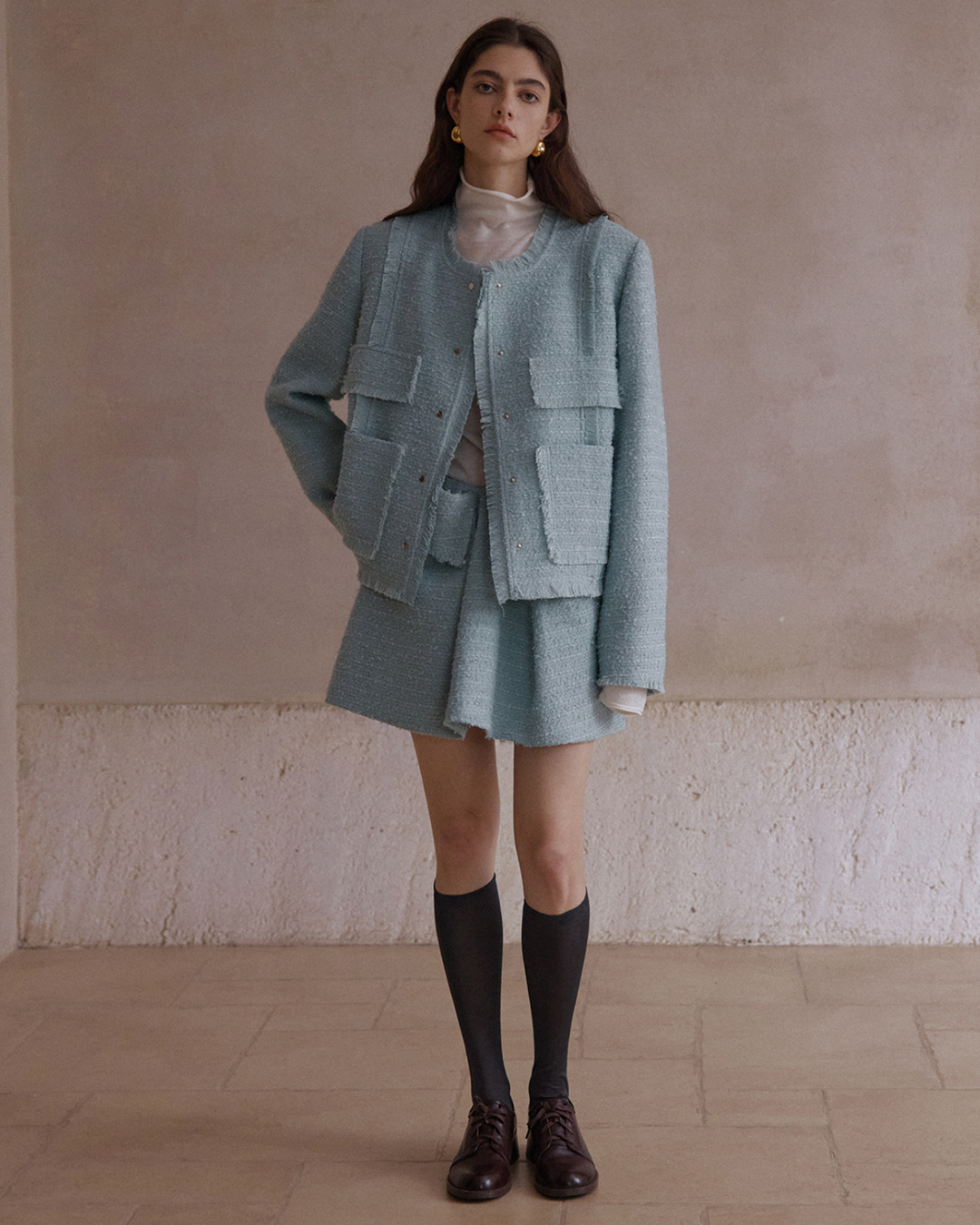 モードフリンジツイードジャケット 10413