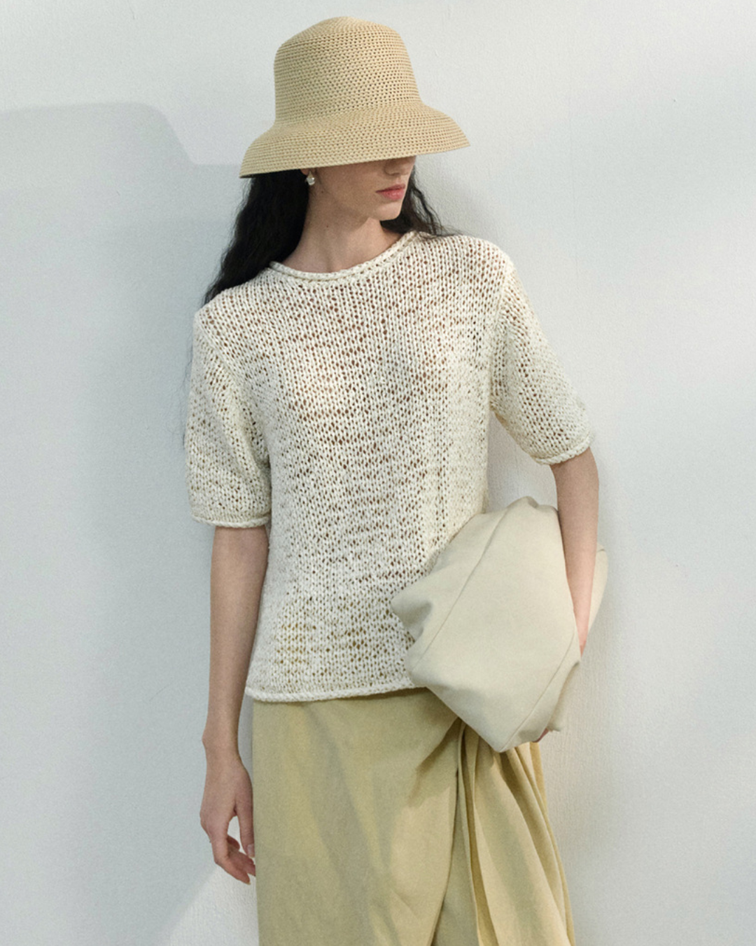 ハーフスリーブストラクチャーニット 10451