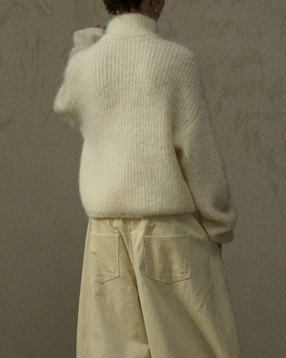 ハイカラーハーフジッププルオーバー 10266