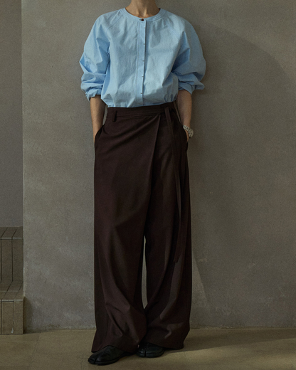 ハイウエストラップカジュアルパンツ 10209