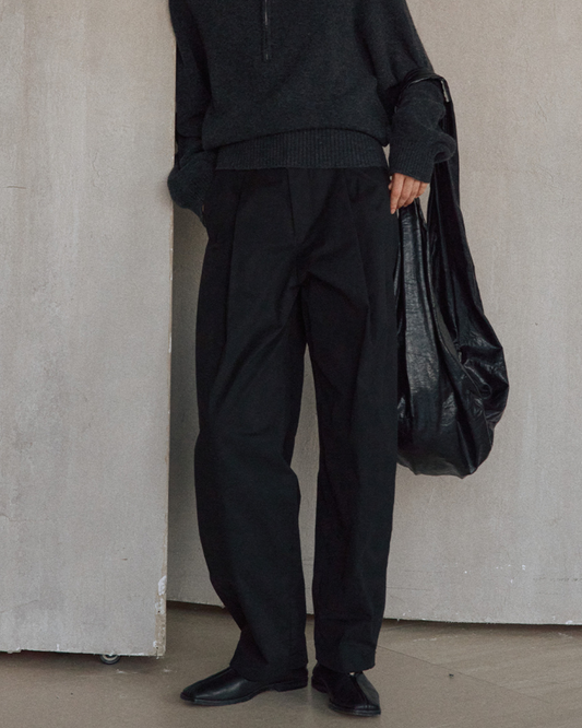 ワイドレッグカーブカジュアルパンツ 10178