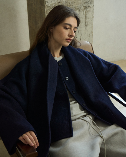 シェルネックマットショートコート 10428