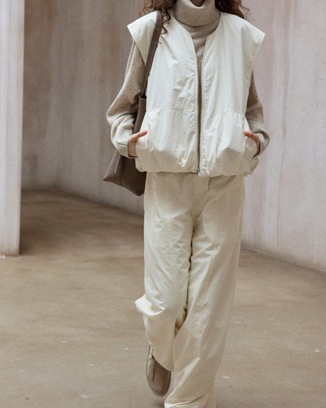 レイヤードジッパーベスト 10181