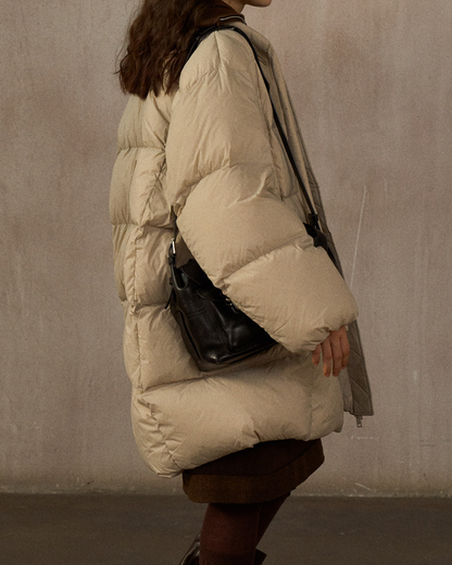 クルーネックミディストラップコート 10272