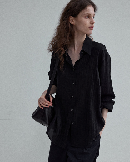 ワッシャーラインノワールシャツ 10343