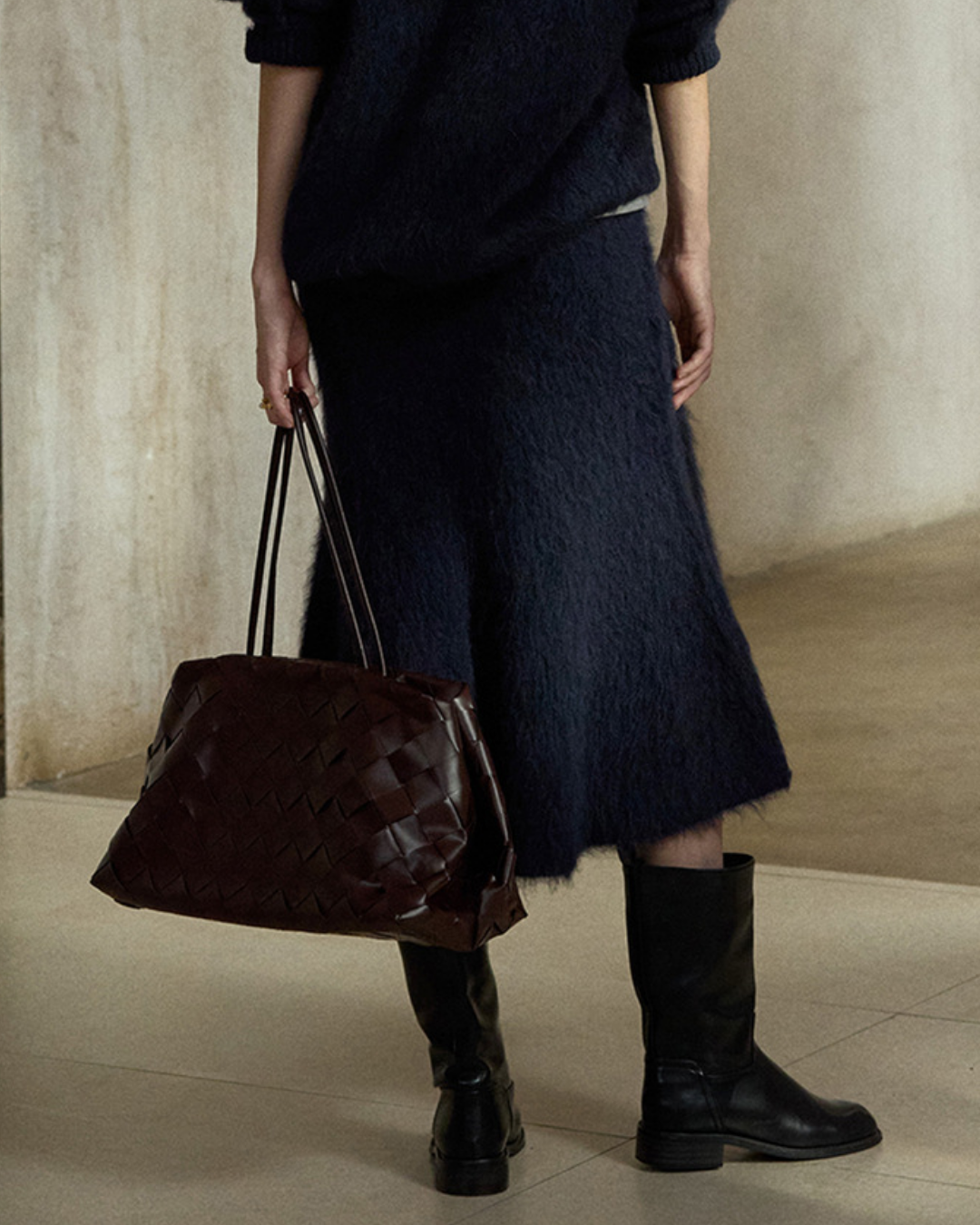 アシンメトリーフィッシュニットスカート 10402