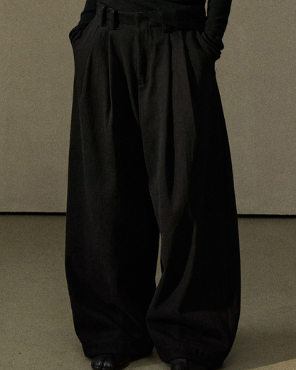 ハイウエストプリーツカーブパンツ 10224