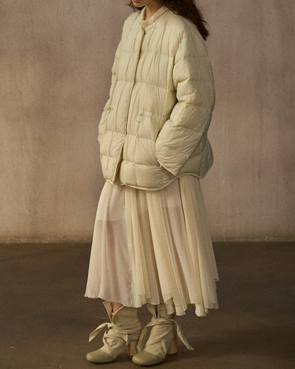 バイカラーリバーシブルダウンコート 10244