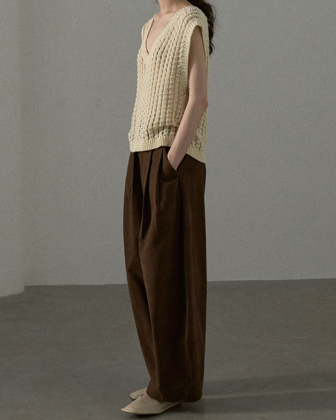 ハイウエストタックカジュアルパンツ 10229