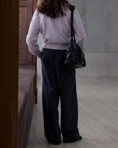 ヘリンボーンストレートカジュアルパンツ 10187