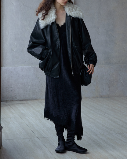 ファーカラージッパージャケット 10287