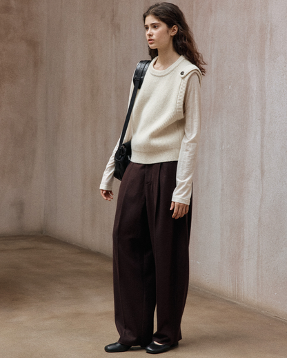 ストラクチャーショルダーニットベスト 10382