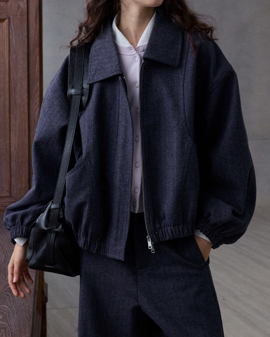 ドロップショルダーヘリンボーンジャケット 10186