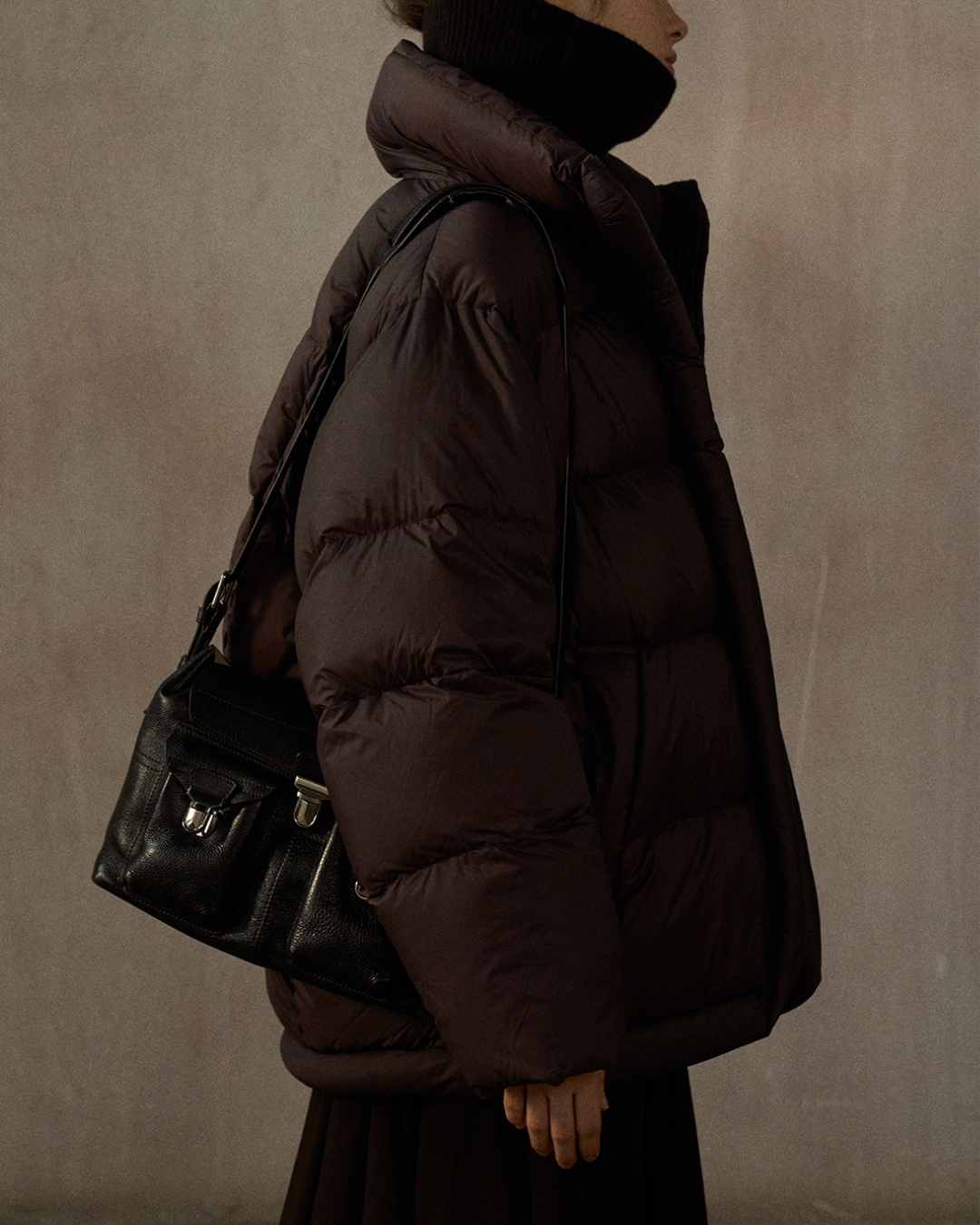 スタンドカラーミディコート 10269