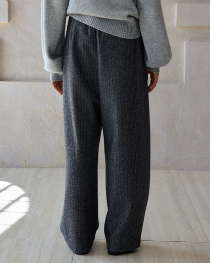 ヘリンボーンストレートカジュアルパンツ 10187
