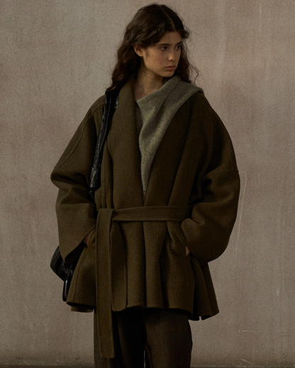 ローブスタイルストラップコート 10384