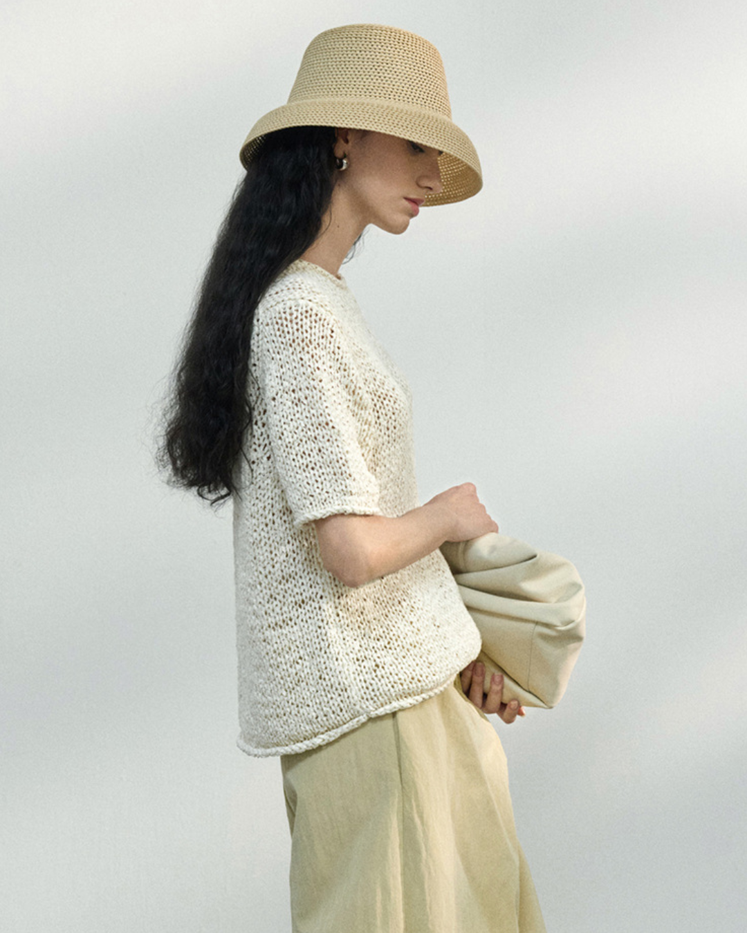 ハーフスリーブストラクチャーニット 10451