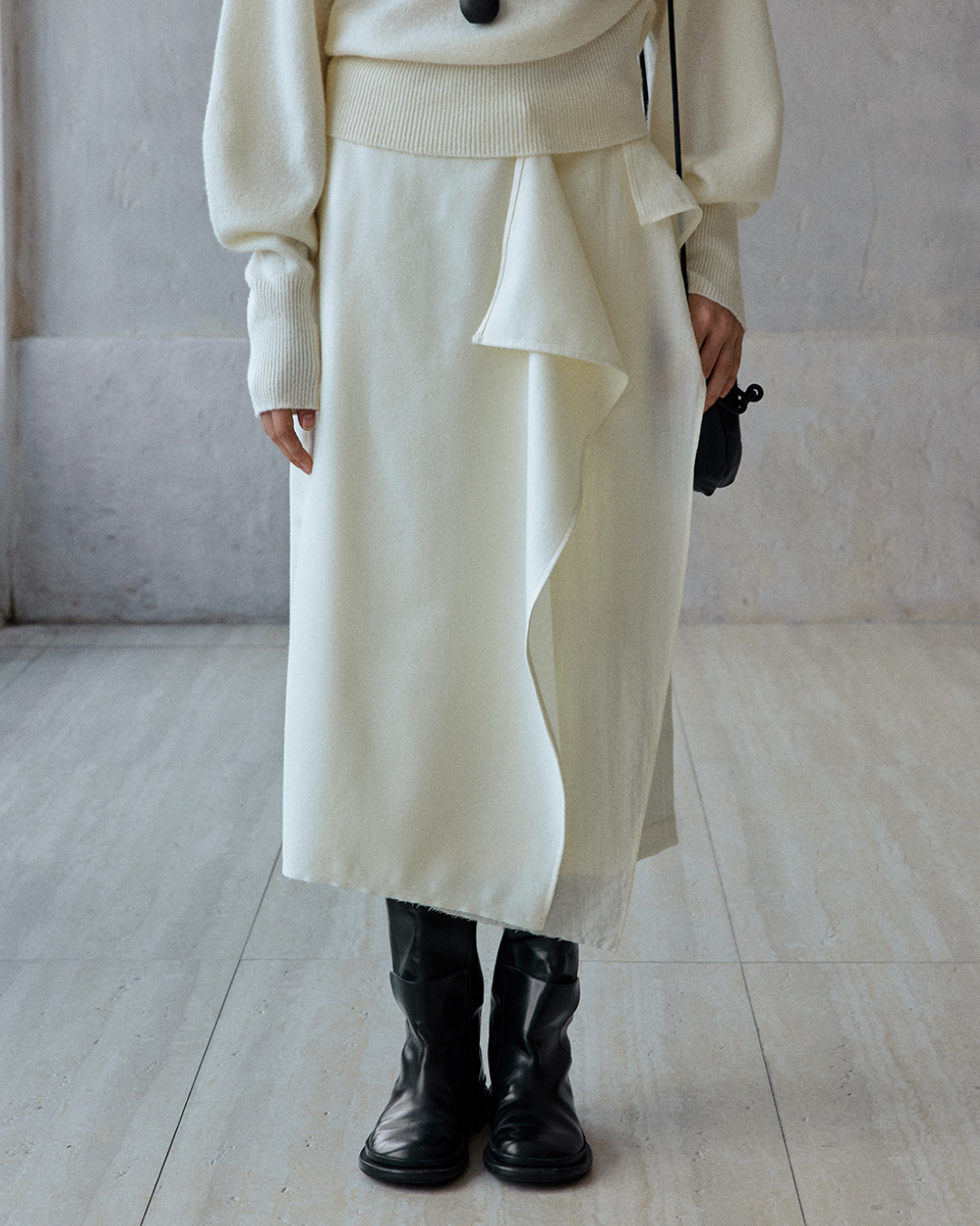 イレギュラーラップロングスカート 10184