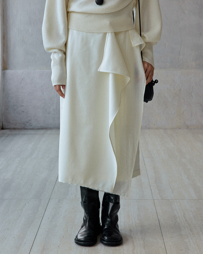 イレギュラーラップロングスカート 10184