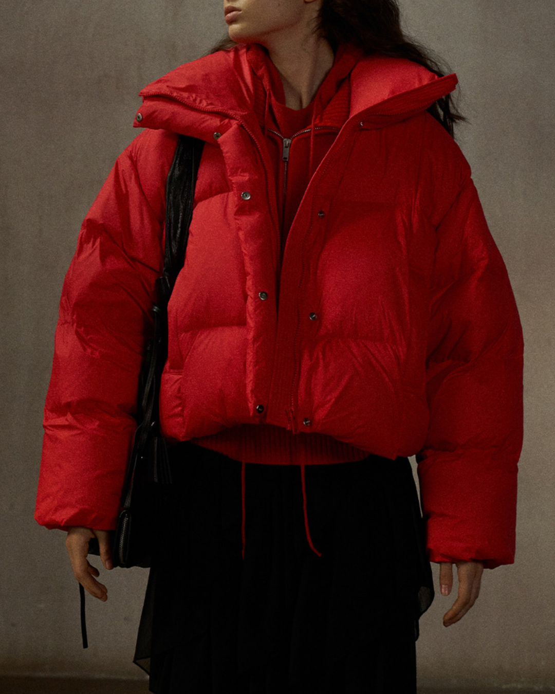 スタンドカラーショートダウンコート 10273