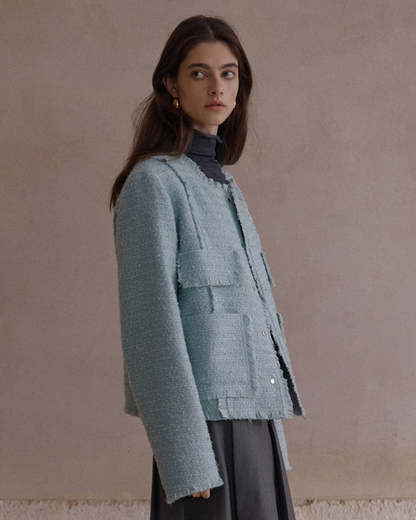 モードフリンジツイードジャケット 10413